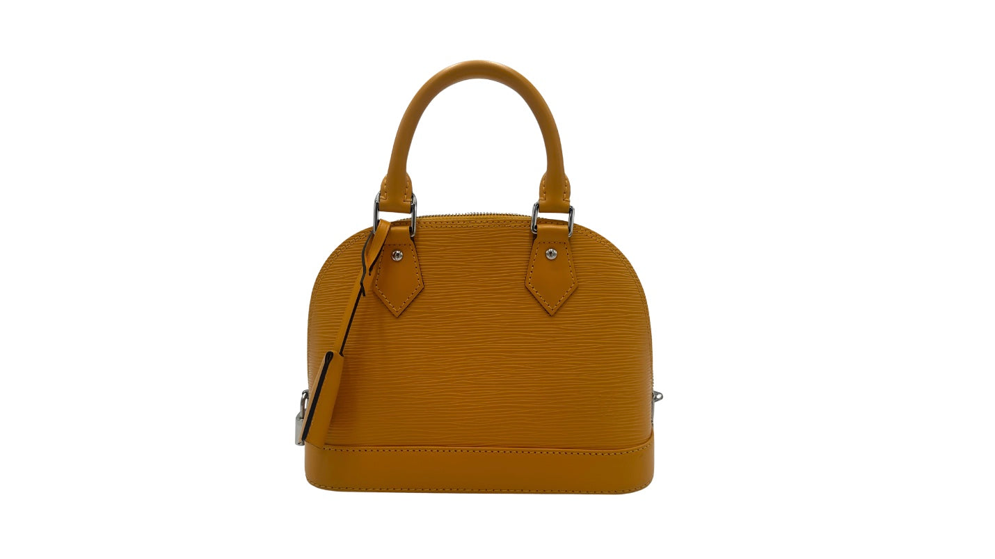 Louis Vuitton Alma Handbag Epi Leather Yellow Leather Handbag