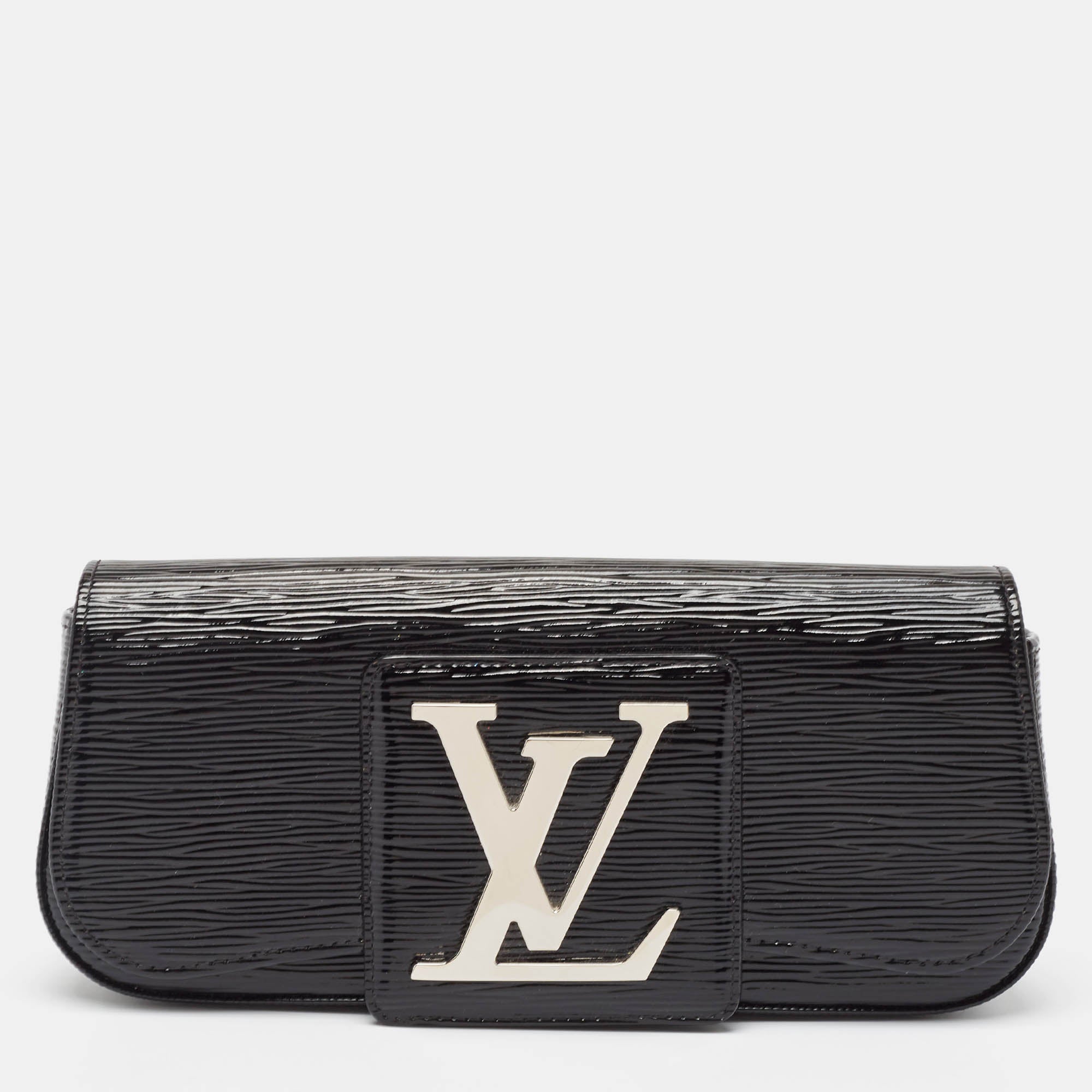 Louis Vuitton Black Electric Epi Leather Sobe Clutch..