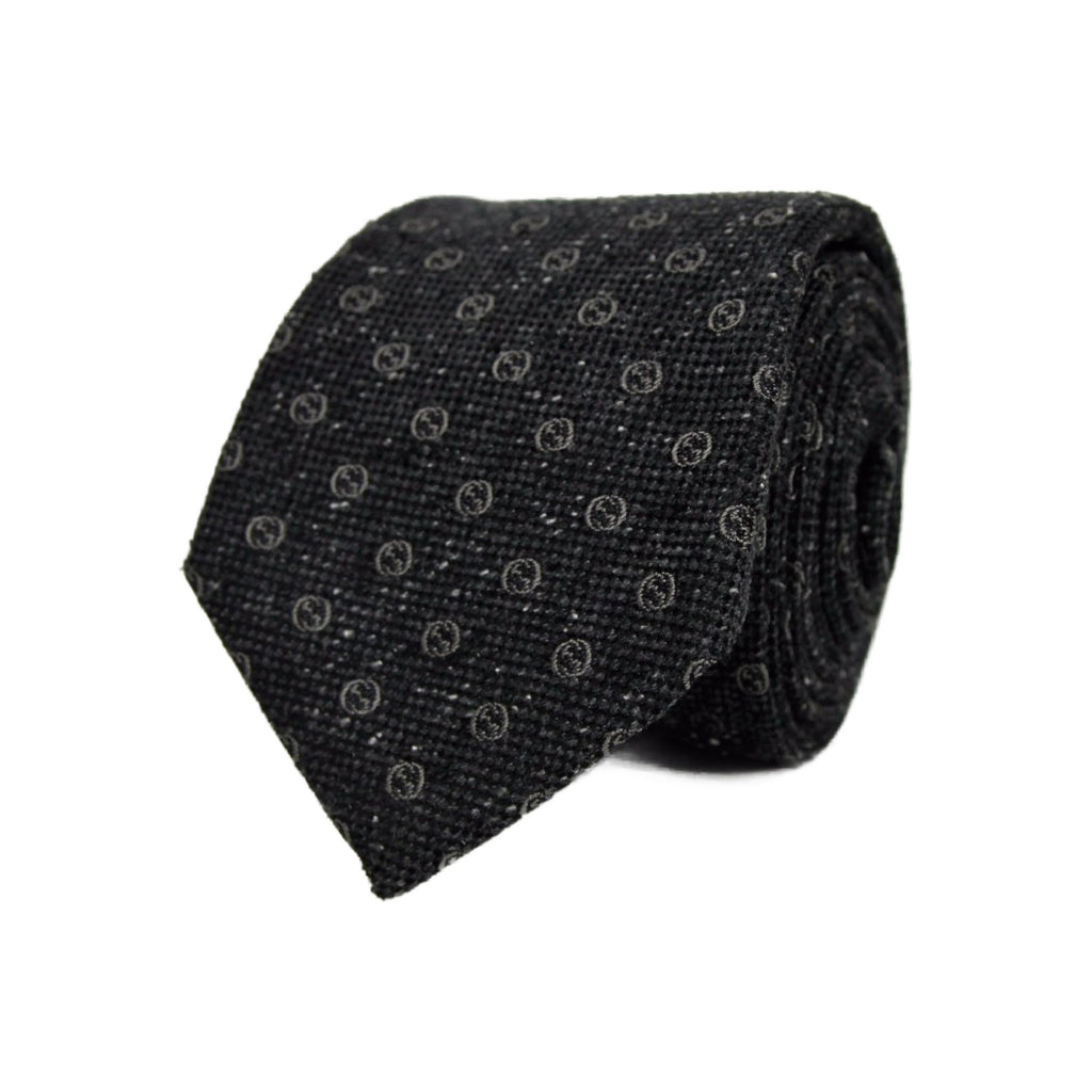 Gucci Men's GG Silk Jacquard Grey Tie (Pre-Owned)
