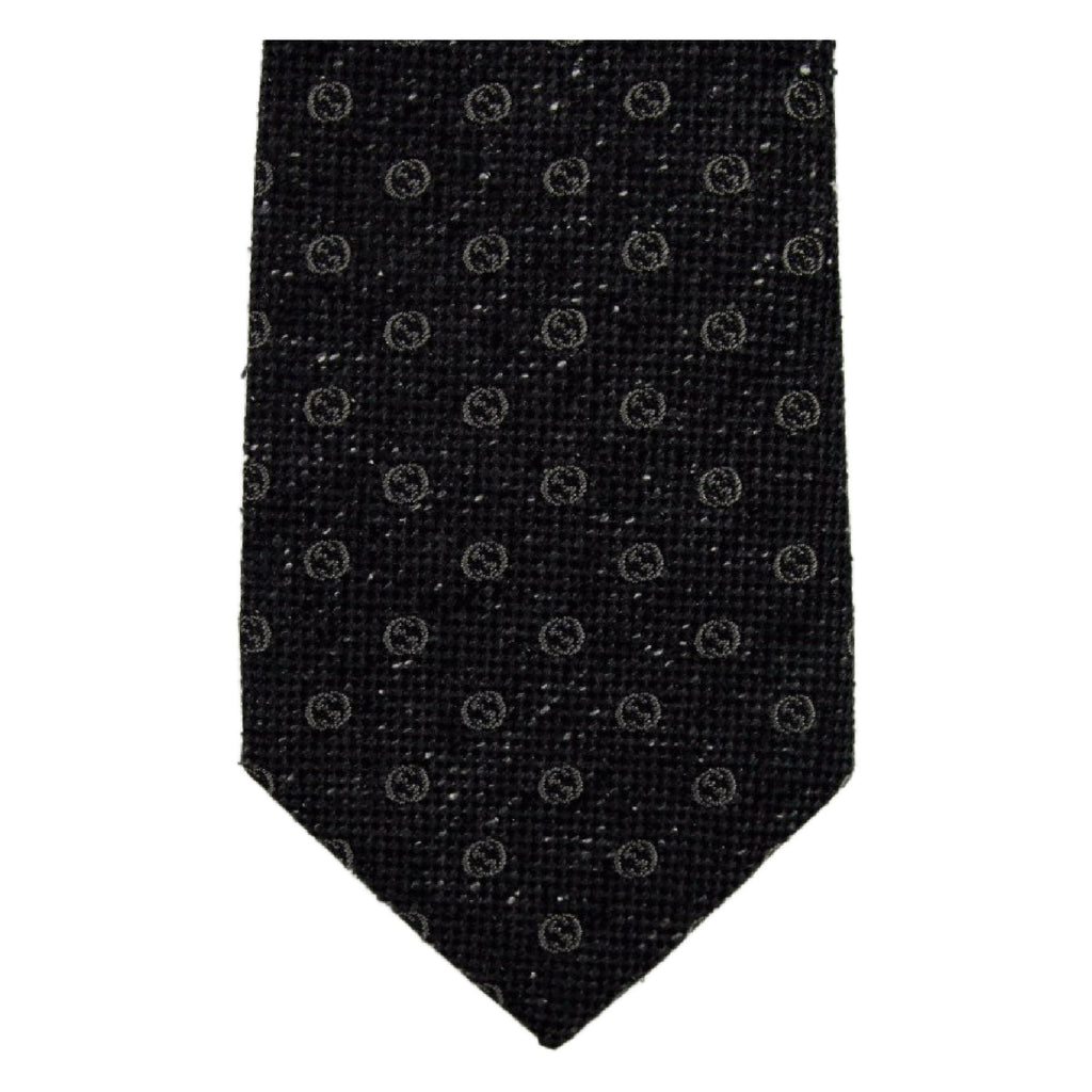 Gucci Men's GG Silk Jacquard Grey Tie (Pre-Owned)