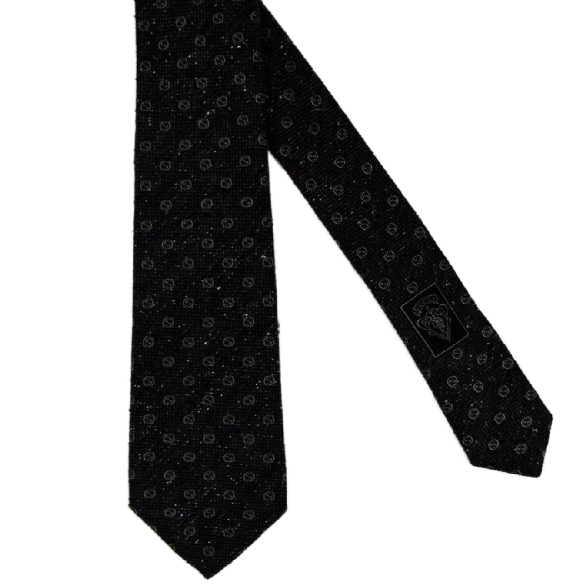 Gucci Men's GG Silk Jacquard Grey Tie (Pre-Owned)