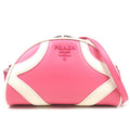 Prada Leather Shoulder Bag BEGONIA BIAN Pink White 1BH140