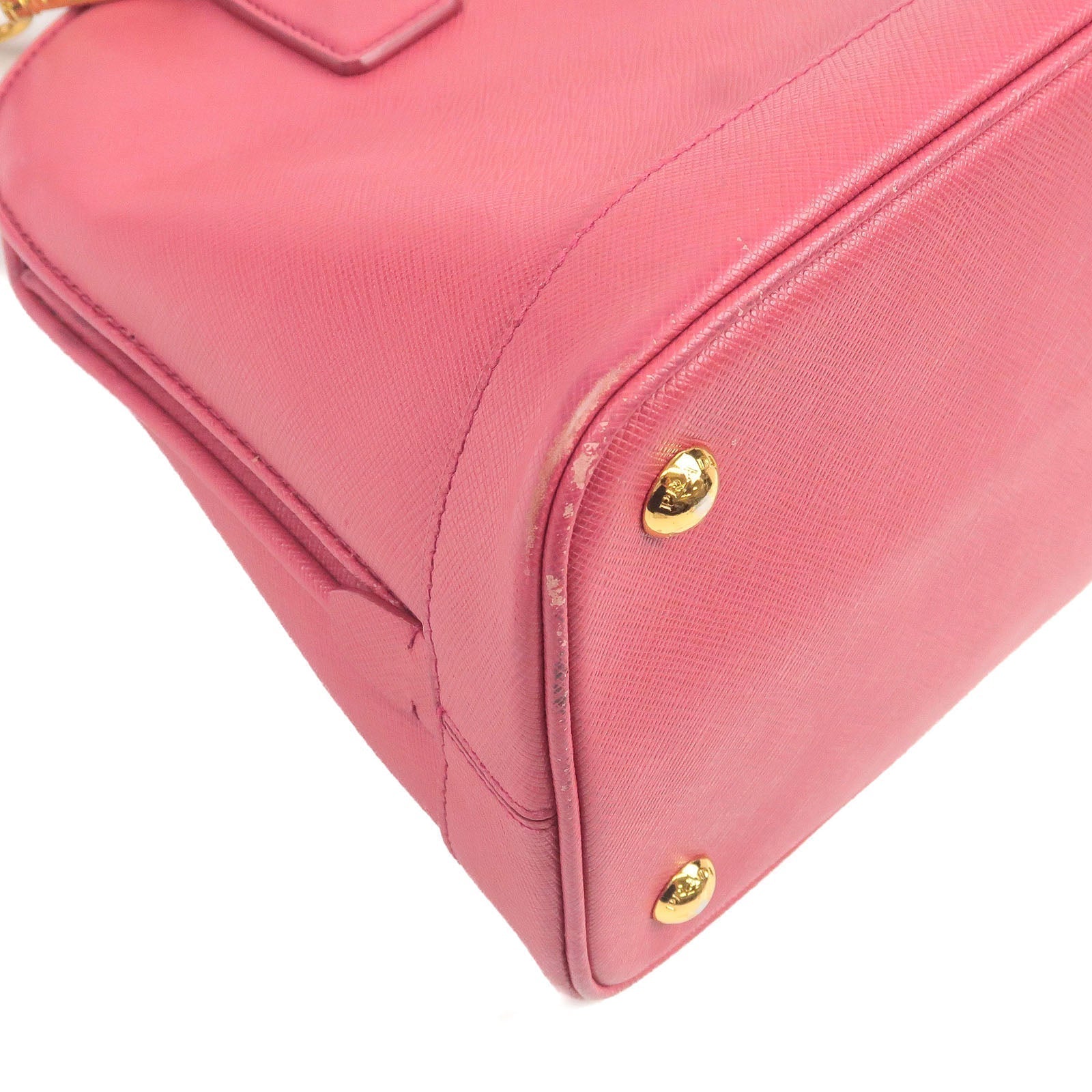 Prada Leather 2Way Hand Bag Shoulder Bag Pink