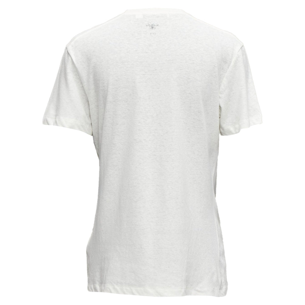 Dior We Rise By Lifting Others Reversed Print Cotton Linen Tshirt