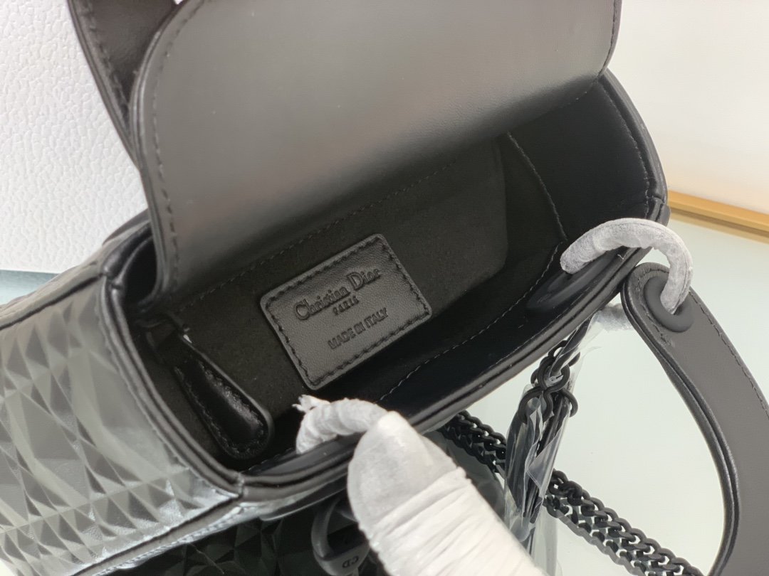 Dior Mini Lady Bag Black Cannage with Beaded Motif, Black, For Women Women’s Handbags, Crossbody Bags, 18cm CD M0505SNEA_M900