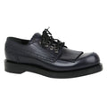 Gucci Fringed Brogue Lace-Up Dark Blue Leather Shoes 358271 4009