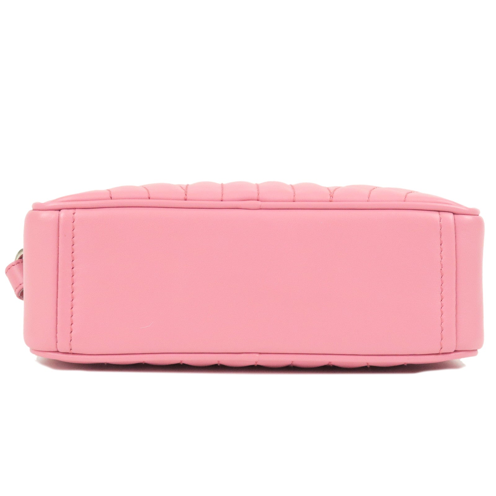 Prada Logo Diagram Leather Chain Shoulder Bag Pink 1BH083