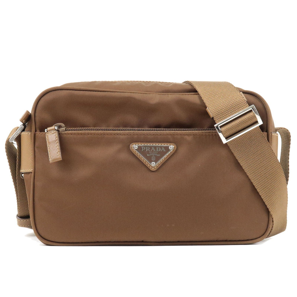 Prada Logo Nylon Leather Shoulder Bag Crossbody Bag Br 1BC167