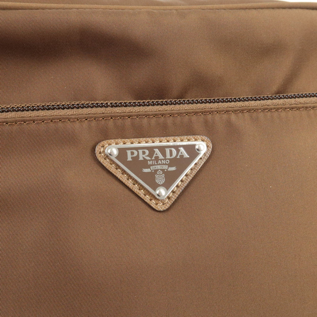 Prada Logo Nylon Leather Shoulder Bag Crossbody Bag Br 1BC167