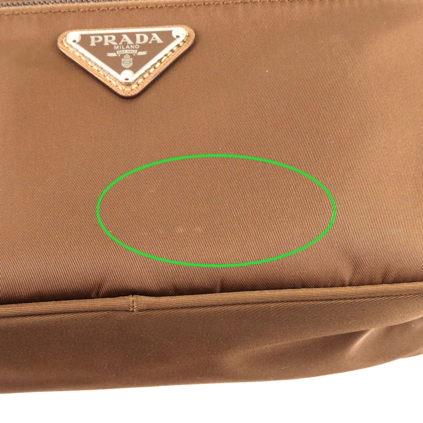 Prada Logo Nylon Leather Shoulder Bag Crossbody Bag Br 1BC167