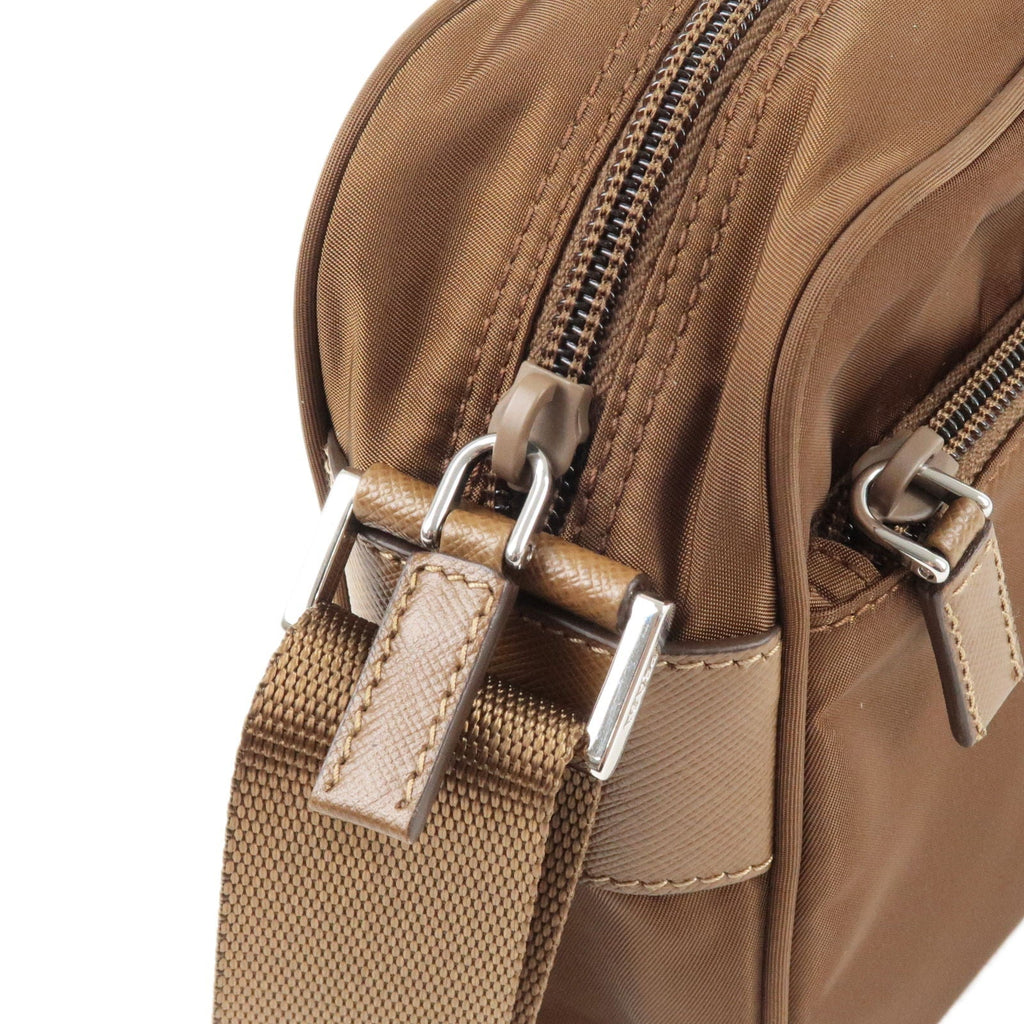 Prada Logo Nylon Leather Shoulder Bag Crossbody Bag Br 1BC167