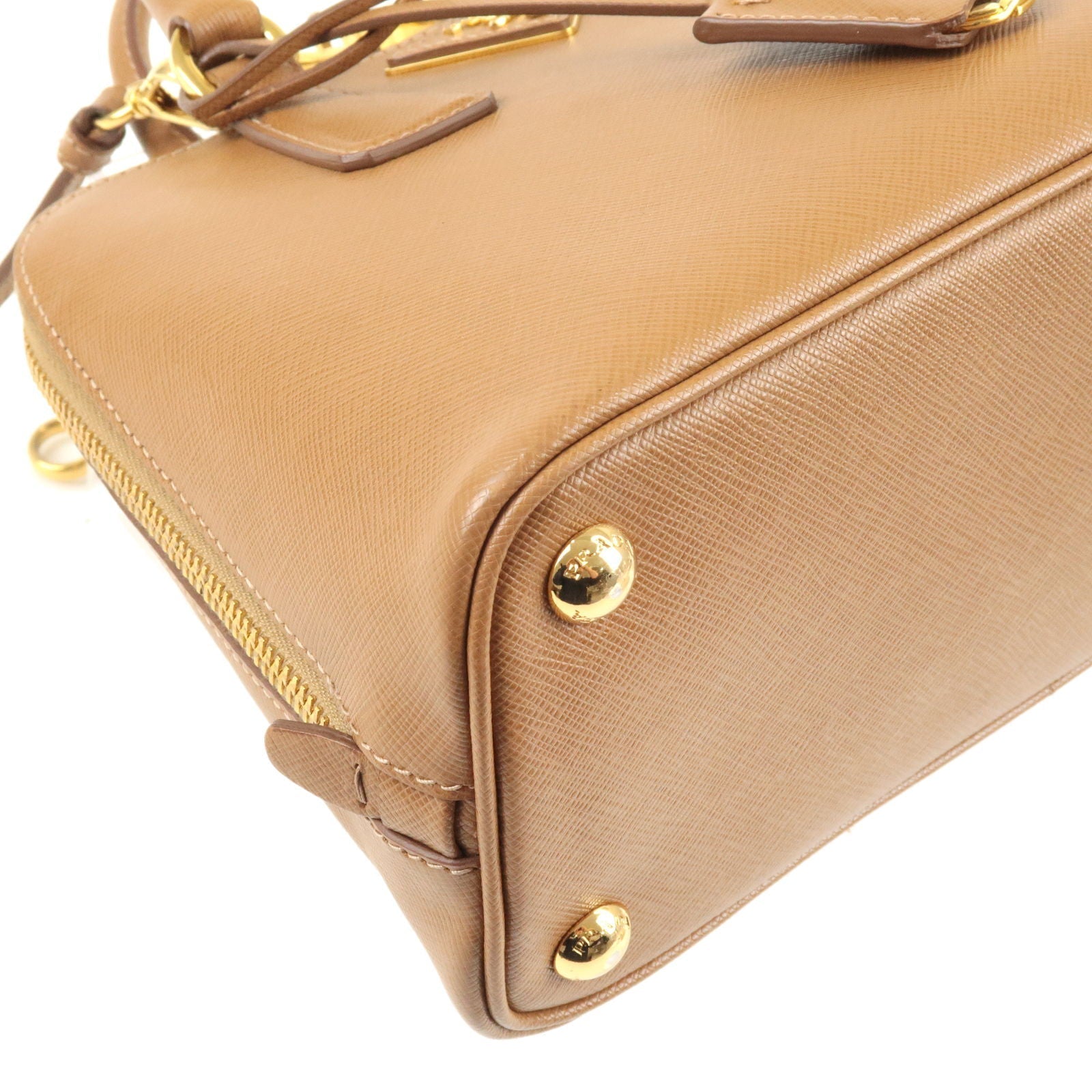 Prada Logo Leather 2Way Hand Bag Shoulder Bag Br BL0838
