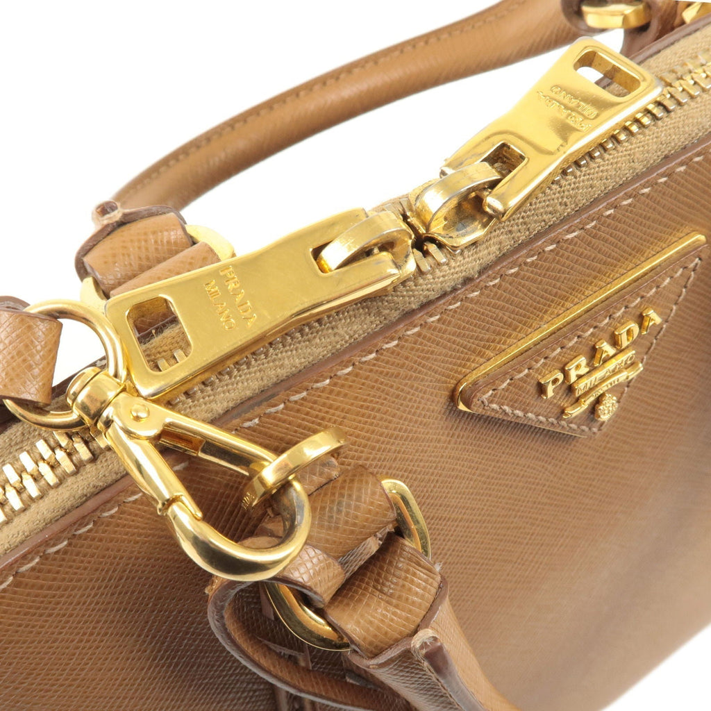 Prada Logo Leather 2Way Hand Bag Shoulder Bag Br BL0838
