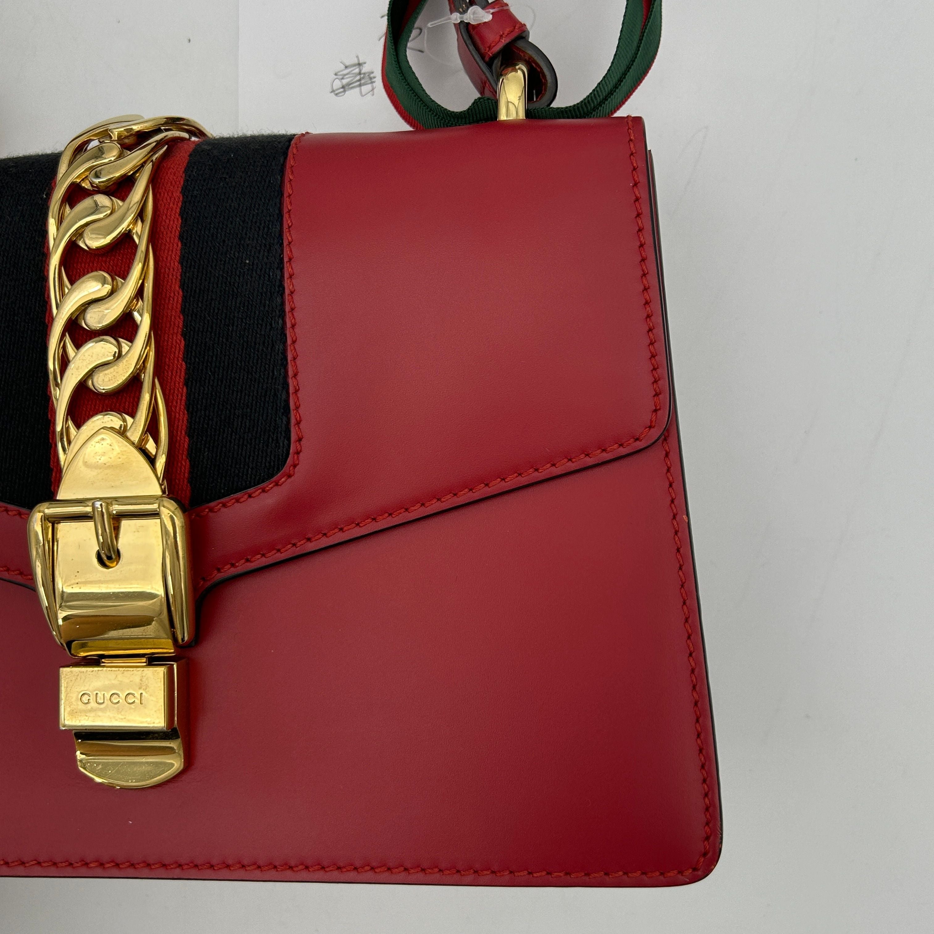 GUCCI Calfskin Small SyLouis Vuittonie Shoulder Bag gu9956tu
