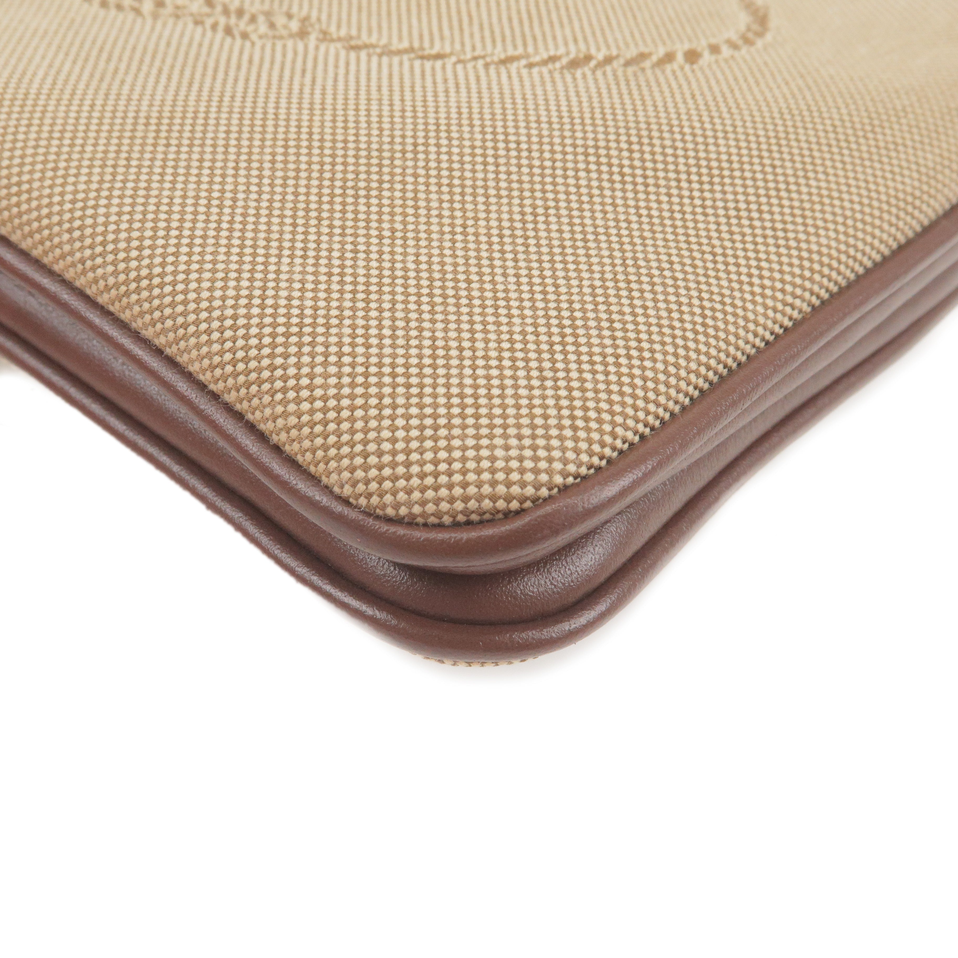Prada Logo Jacquard Leather Shoulder Bag Beige Br 1BH046