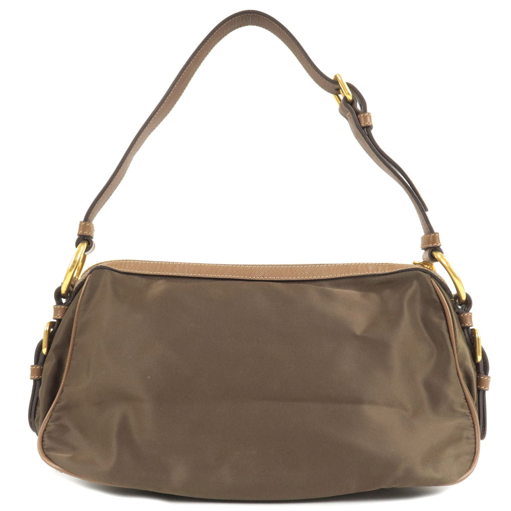 Prada Nylon Leather Shoulder Bag Purse BRUCIATO Br BR4320