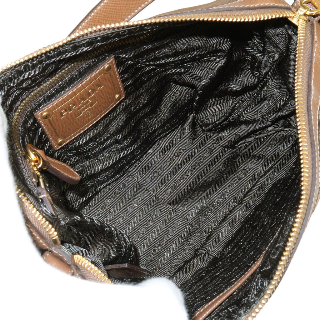 Prada Nylon Leather Shoulder Bag Purse BRUCIATO Br BR4320