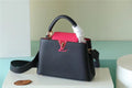 Louis Vuitton Capucines Taurillon Black/ Rose Berlingot For Women, WomenÃƒÂ¢Ã¢â€šÂ¬Ã¢â€žÂ¢s Bags, Shoulder And Crossbody Bags 10.6in/27cm Louis Vuitton