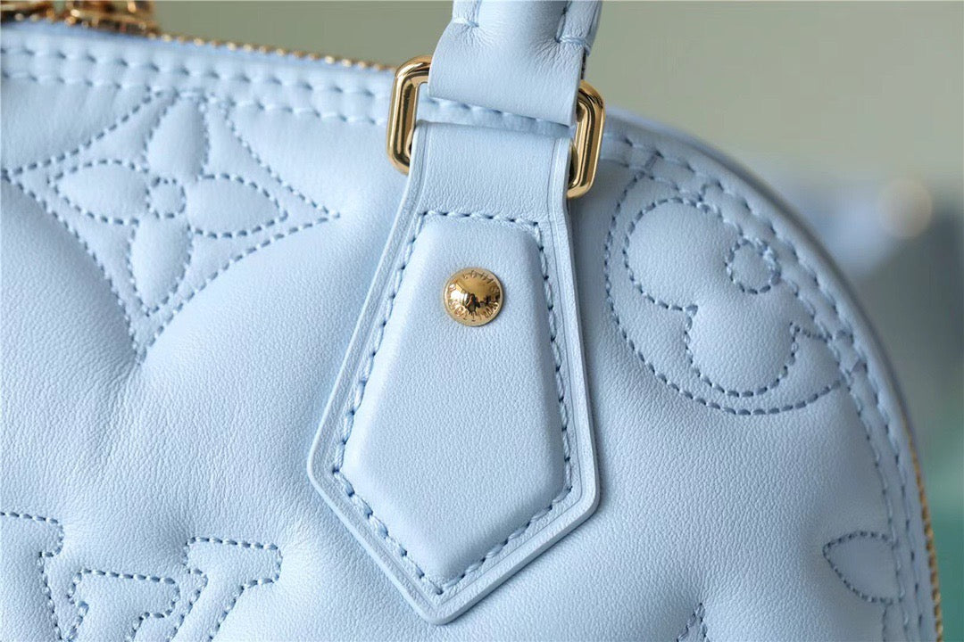 Louis Vuitton Alma Bag Handbags,  Shoulder and Cross Body Bags For Women In Bleu Glacier Blue 9.6in/25cm Louis Vuitton M59822