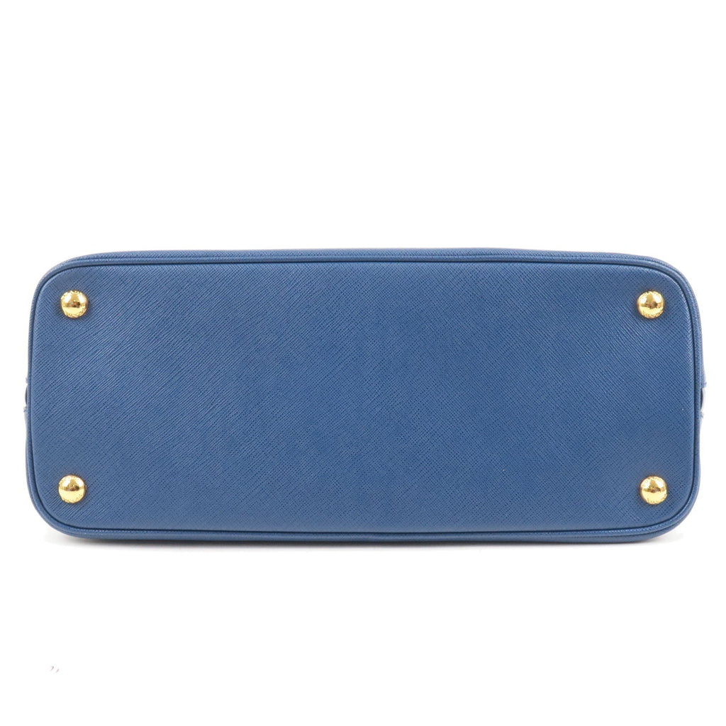 Prada Logo Leather 2Way Bag Shoulder Bag Bluette Blue 1BA837