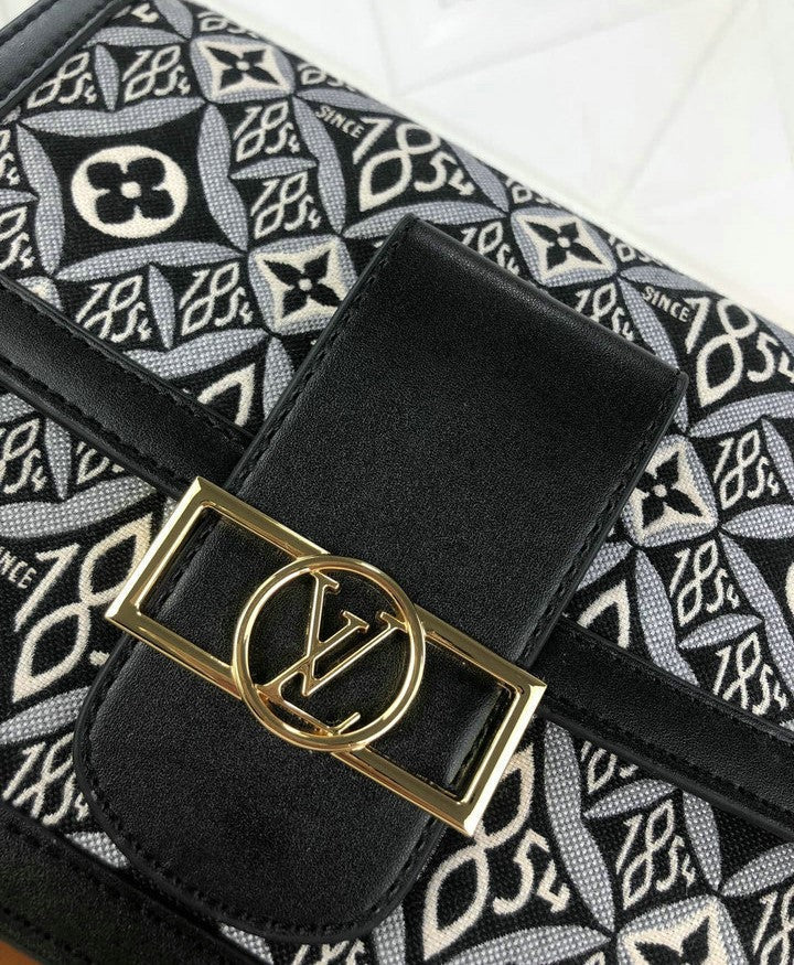 Louis Vuitton Dauphine MM Monogram Flowers Gray For Women,  Shoulder And Crossbody Bags 9.8in/25cm Louis Vuitton M57211