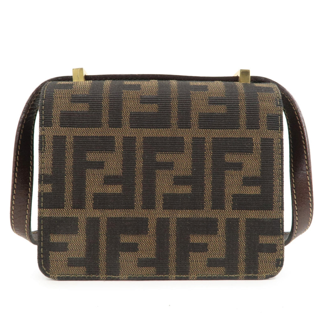 Zucca Canvas Leather Crossbody Mini Shoulder Bag