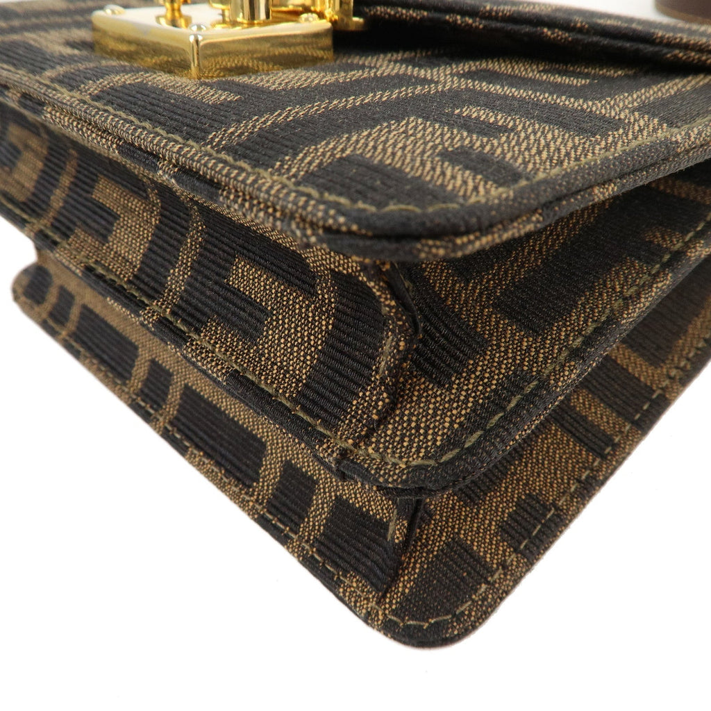 Zucca Canvas Leather Crossbody Mini Shoulder Bag