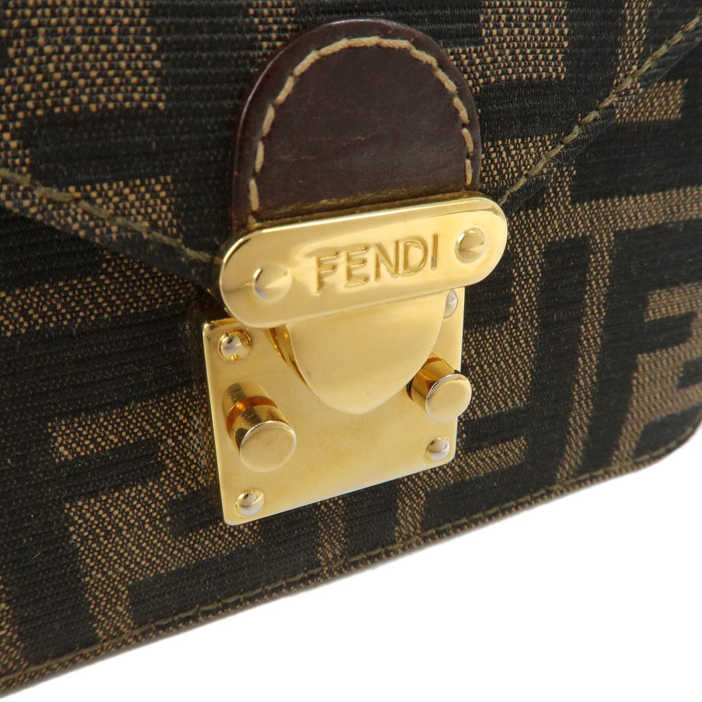 Zucca Canvas Leather Crossbody Mini Shoulder Bag