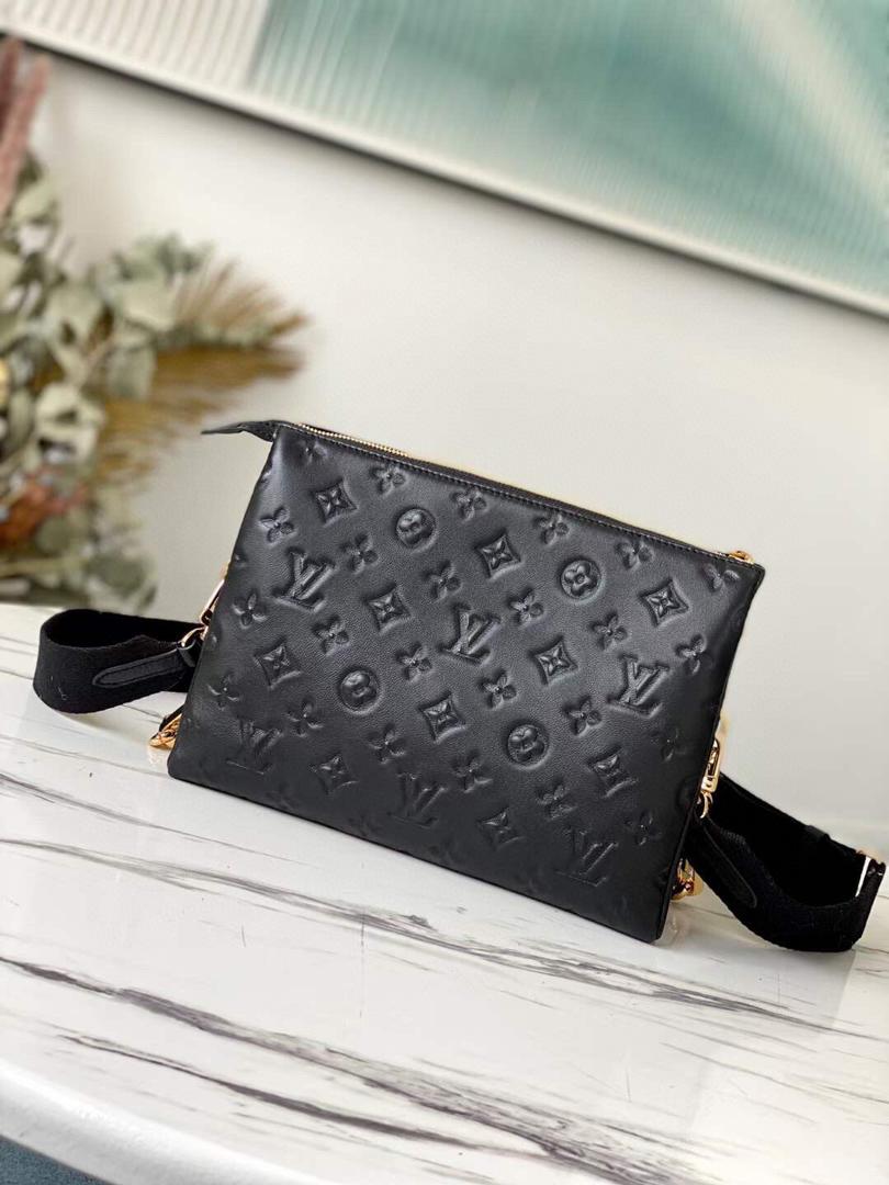 Louis Vuitton Coussin PM Monogram Embossed Puffy Black For Women, WomenÃƒÂ¢Ã¢â€šÂ¬Ã¢â€žÂ¢s Handbags, Shoulder And Crossbody Bags 10.2in/26cm Louis Vuitton M57790