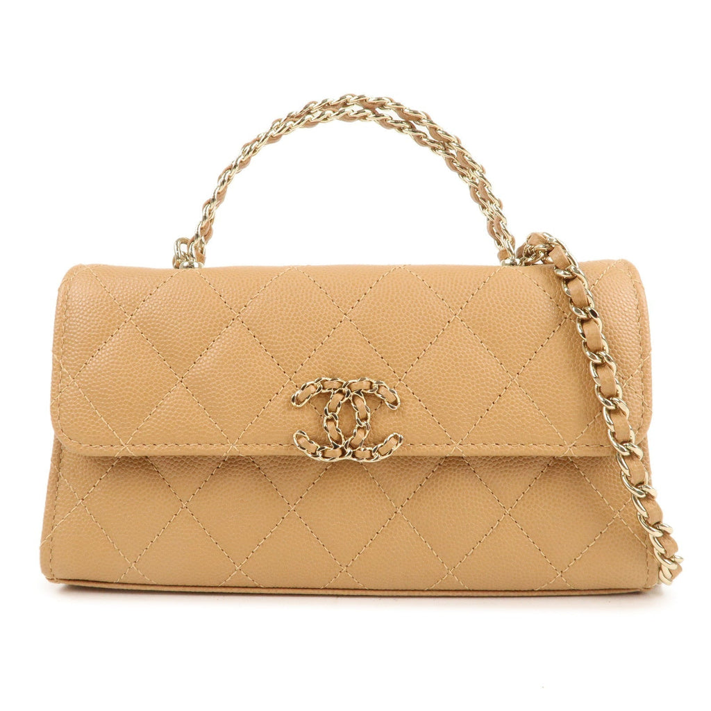 CHANEL Matelasse Caviar Skin Flap Phone Case Shoulder Bag AP3238