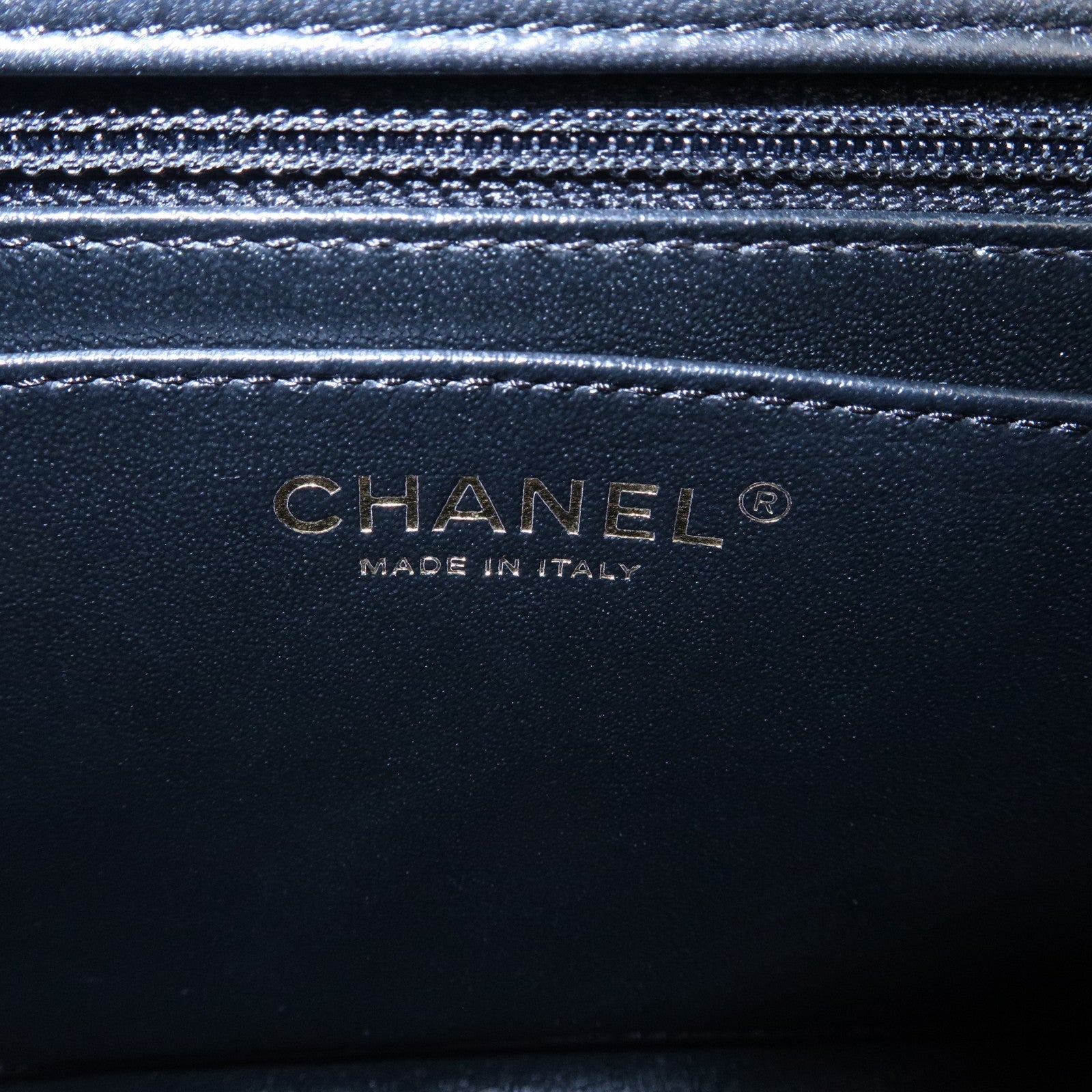 CHANEL Chevron Lamb Skin 2WAY Chain Shoulder Bag Black A98792