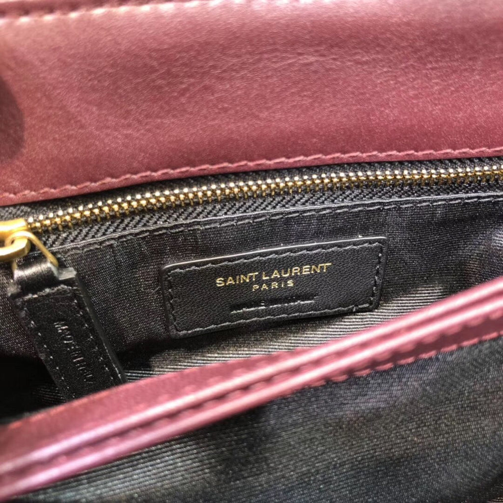 Top Quality Loulou Mini Shoulder Bag Burgundy For Women 7in/18cm YSL