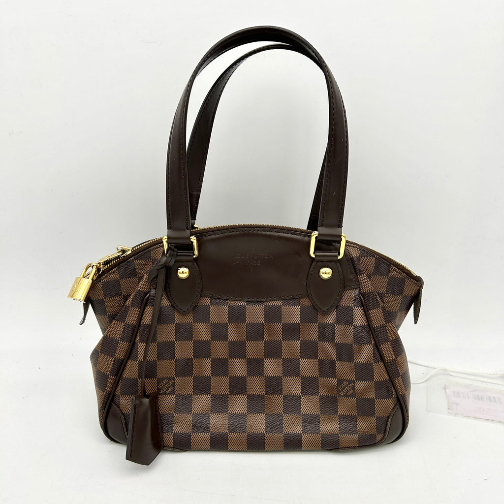 Louis Vuitton Verona PM Shoulder Bag Damie Ebene Leather Brown LA9890
