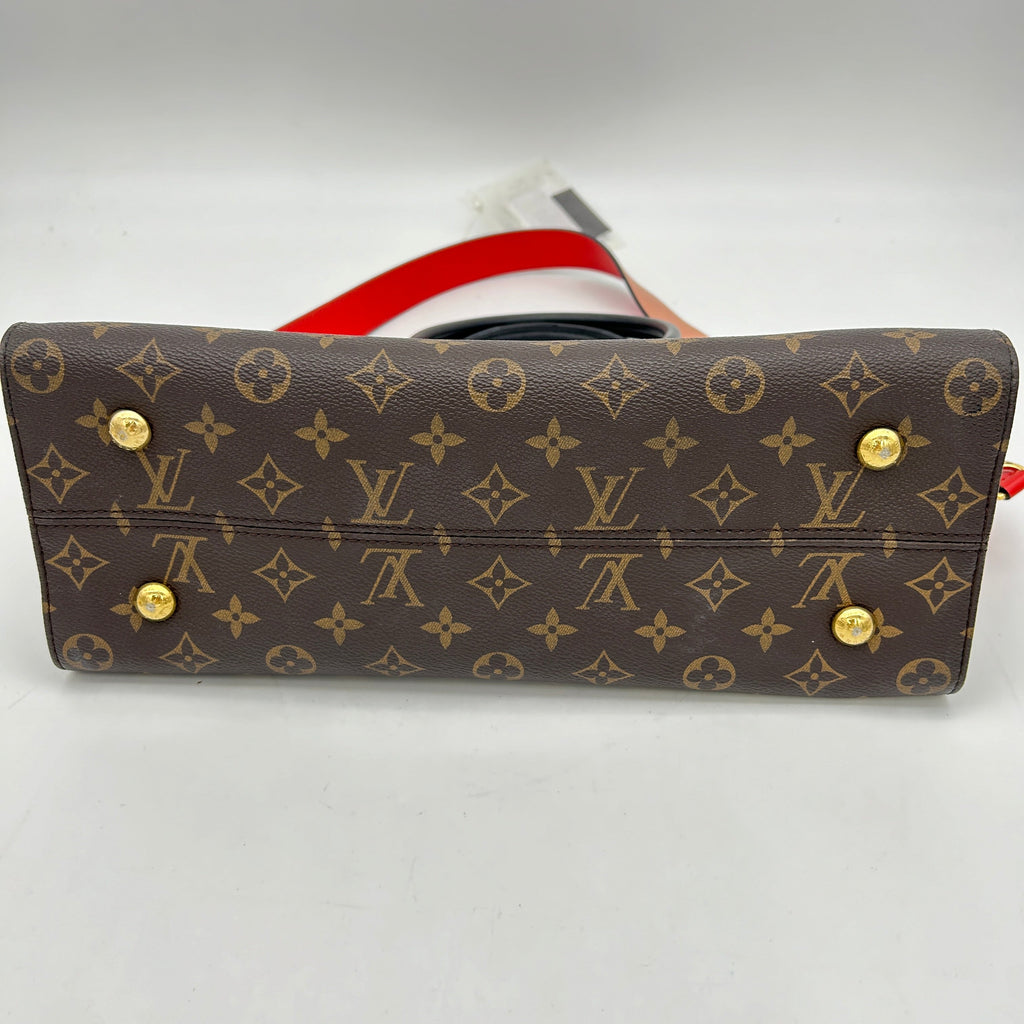 Louis Vuitton Monogram Tuileries Brown Red Canvas Shoulder Bag