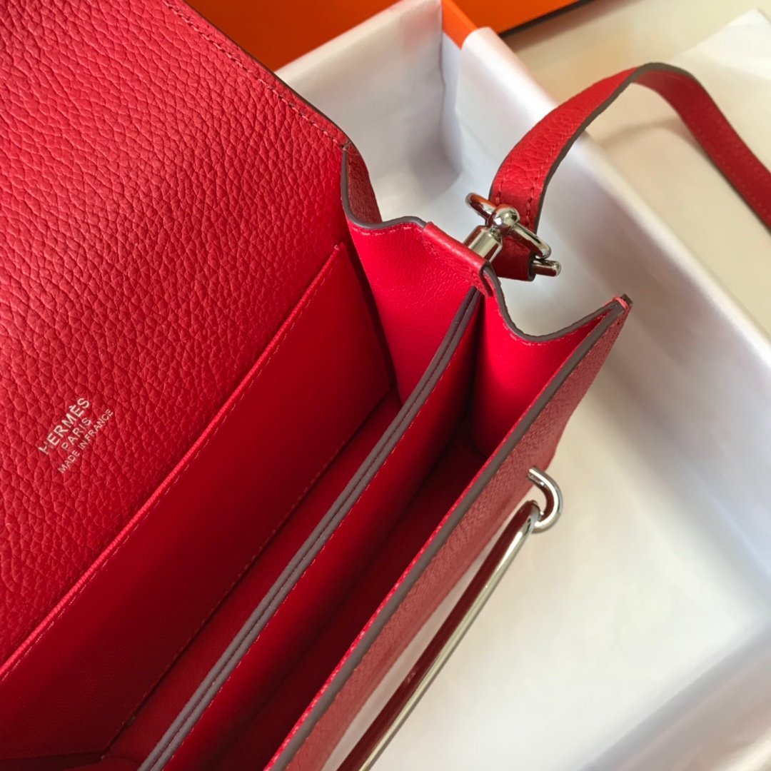 Mini Evercolor Sac Roulis 19 Red For Women, Handbags, Shoulder Bags 7.5in/19cm