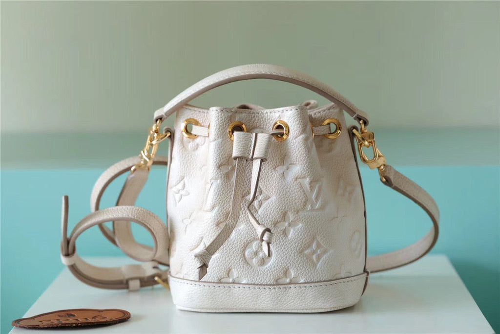 Louis Vuitton Nano Noe Monogram Empreinte Light Beige For Women,  Shoulder And Crossbody Bags 6.3in/16cm Louis Vuitton M81463