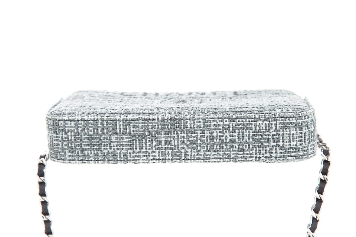 Chanel 2018 Grey Deauville Clutch on Chain Handbag