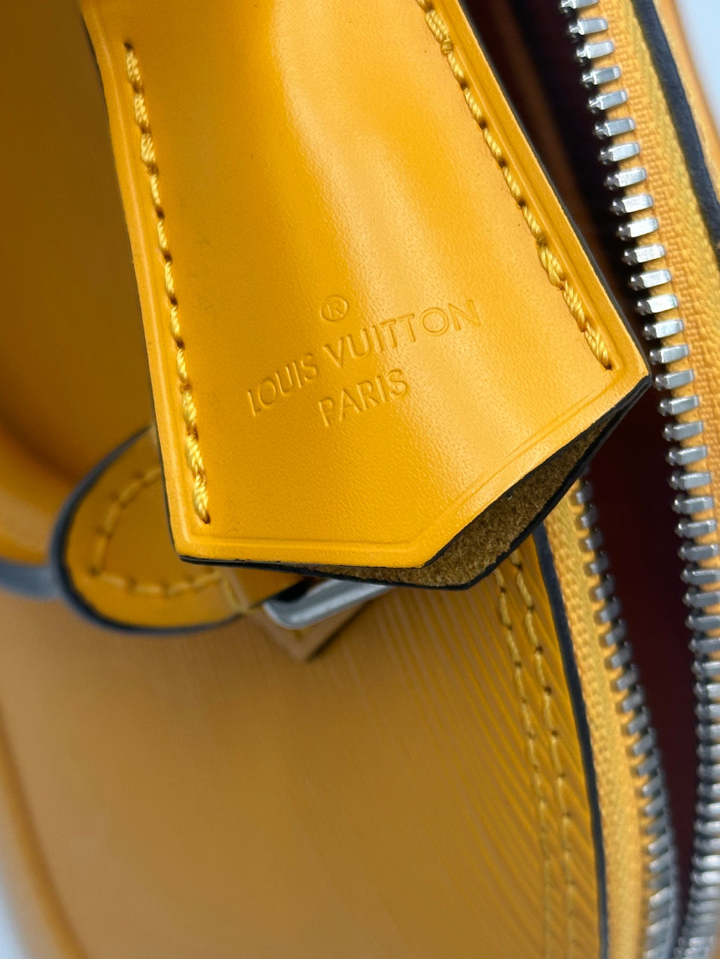 Louis Vuitton Alma Handbag Epi Leather Yellow Leather Handbag