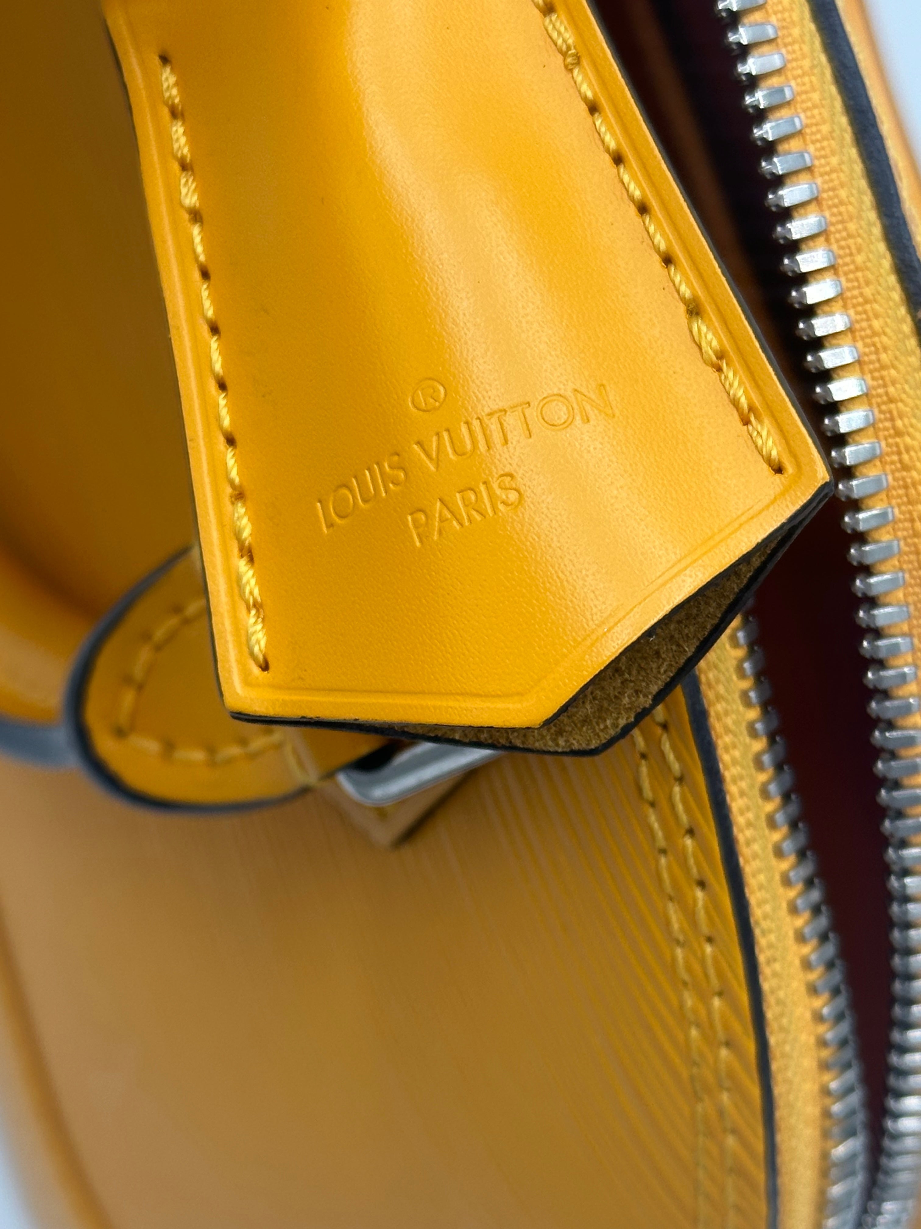 Louis Vuitton Alma Handbag Epi Leather Yellow Leather Handbag