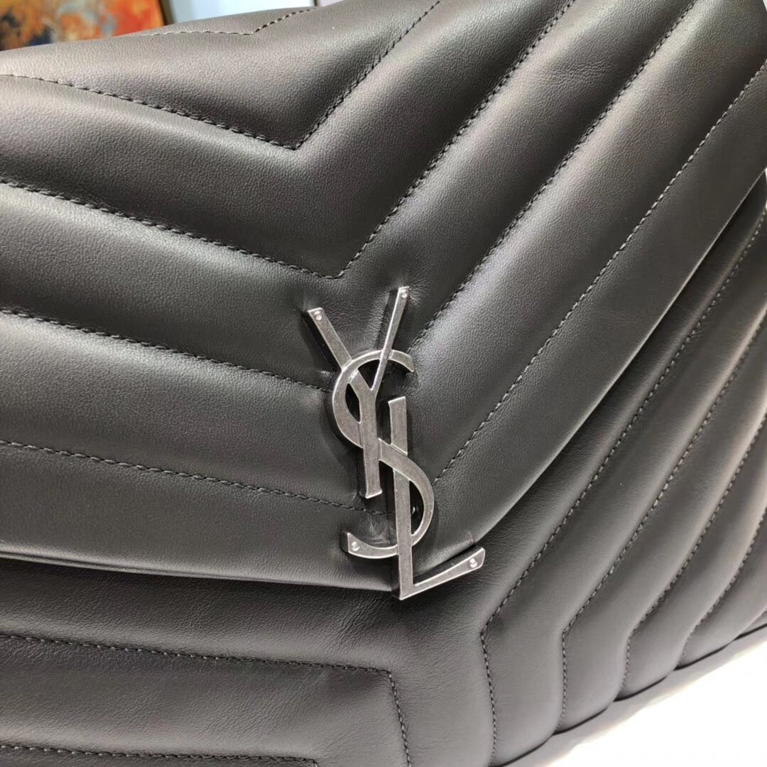 Top Quality Loulou Small Chain Bag In MatelassÃ© "Y"Â Dark Green For Women 9.8in/23cm YSL