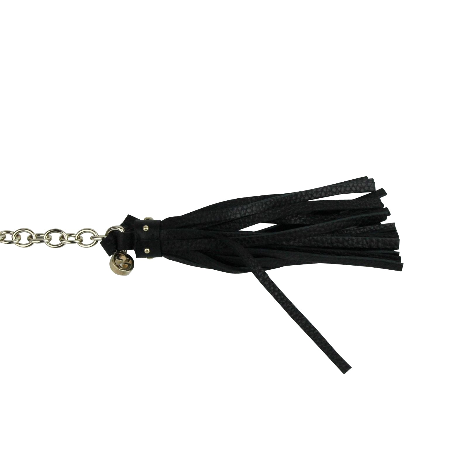 Gucci Women's Chain Tassel Gold / Black Leather Belt  Women's (90 / 36)