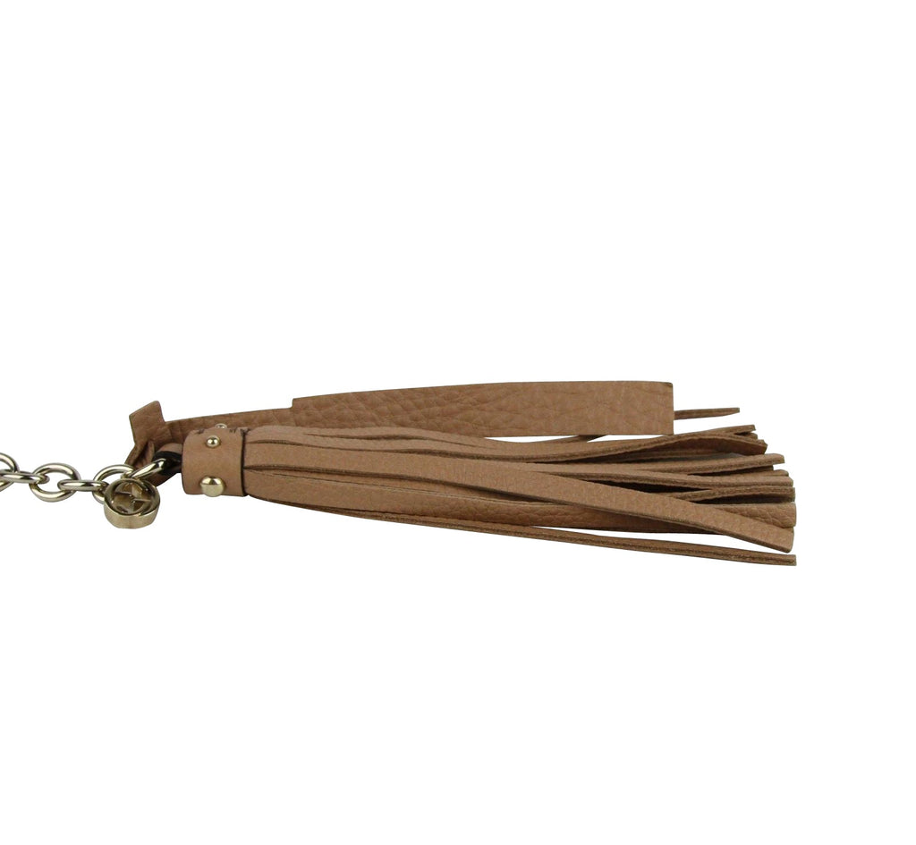 Gucci Women's Chain Tassel Gold / Beige Leather Belt (80 / 32)