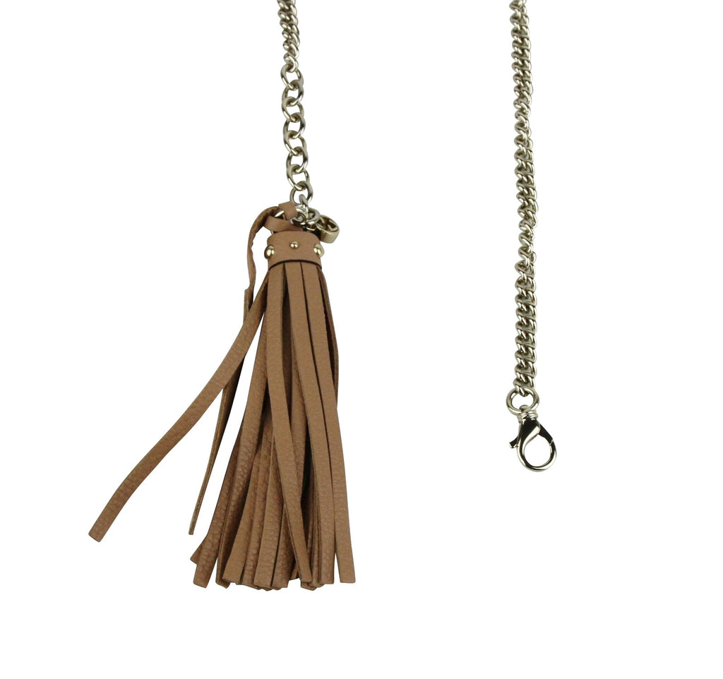 Gucci Women's Chain Tassel Gold / Beige Leather Belt (95 / 38)
