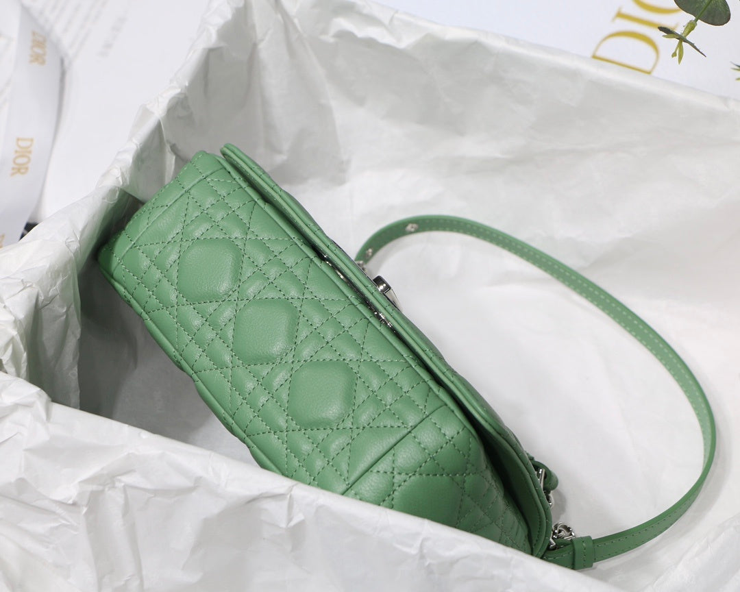 Dior Small Caro Bag Green For Women, Women’s Handbags, Shoulder Bags, Crossbody Bags, 20cm/8in CD