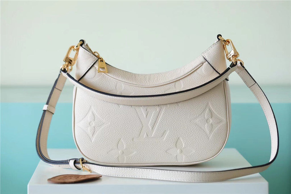 Louis Vuitton Bagatelle Monogram Empreinte Creme Beige For Women,  Shoulder And Crossbody Bags 22cm/8.7in Louis Vuitton M46099