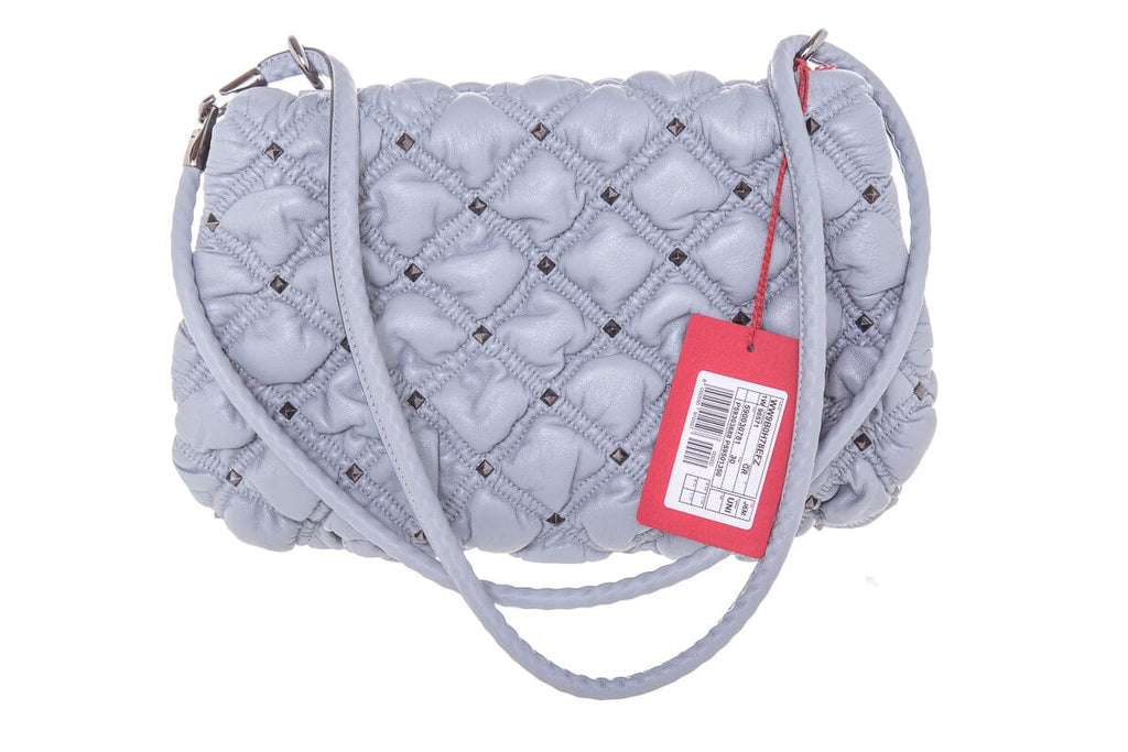 Valentino Garavani Grey Spikeme Rockstud Crossbody Handbag NWT