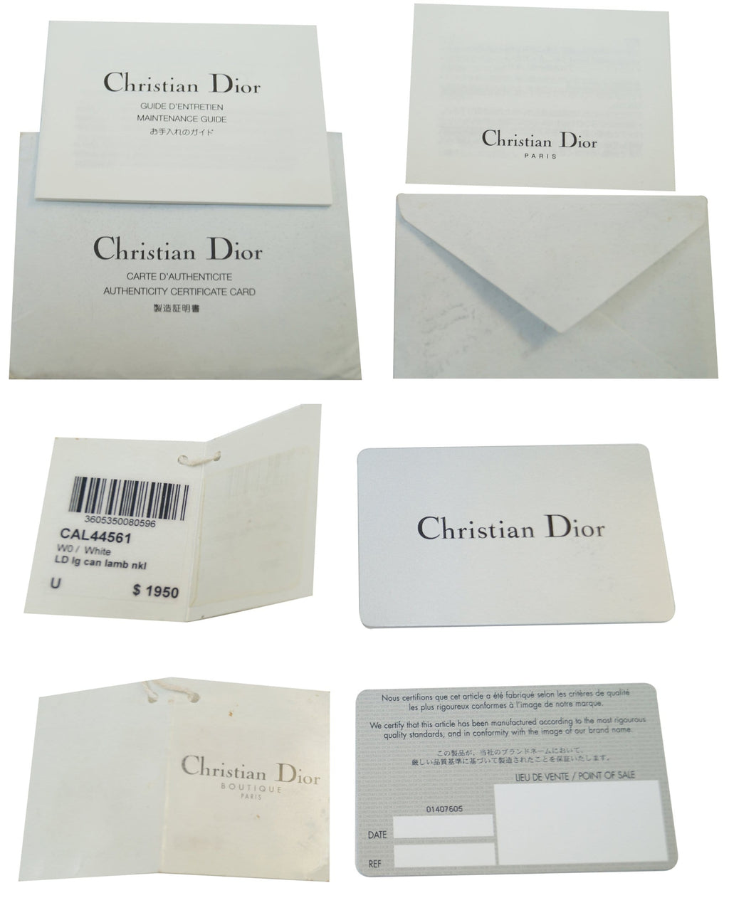CHRISTIAN DIOR White  Leather Large Lady Dior Shoulder Bag - FINAL CALL