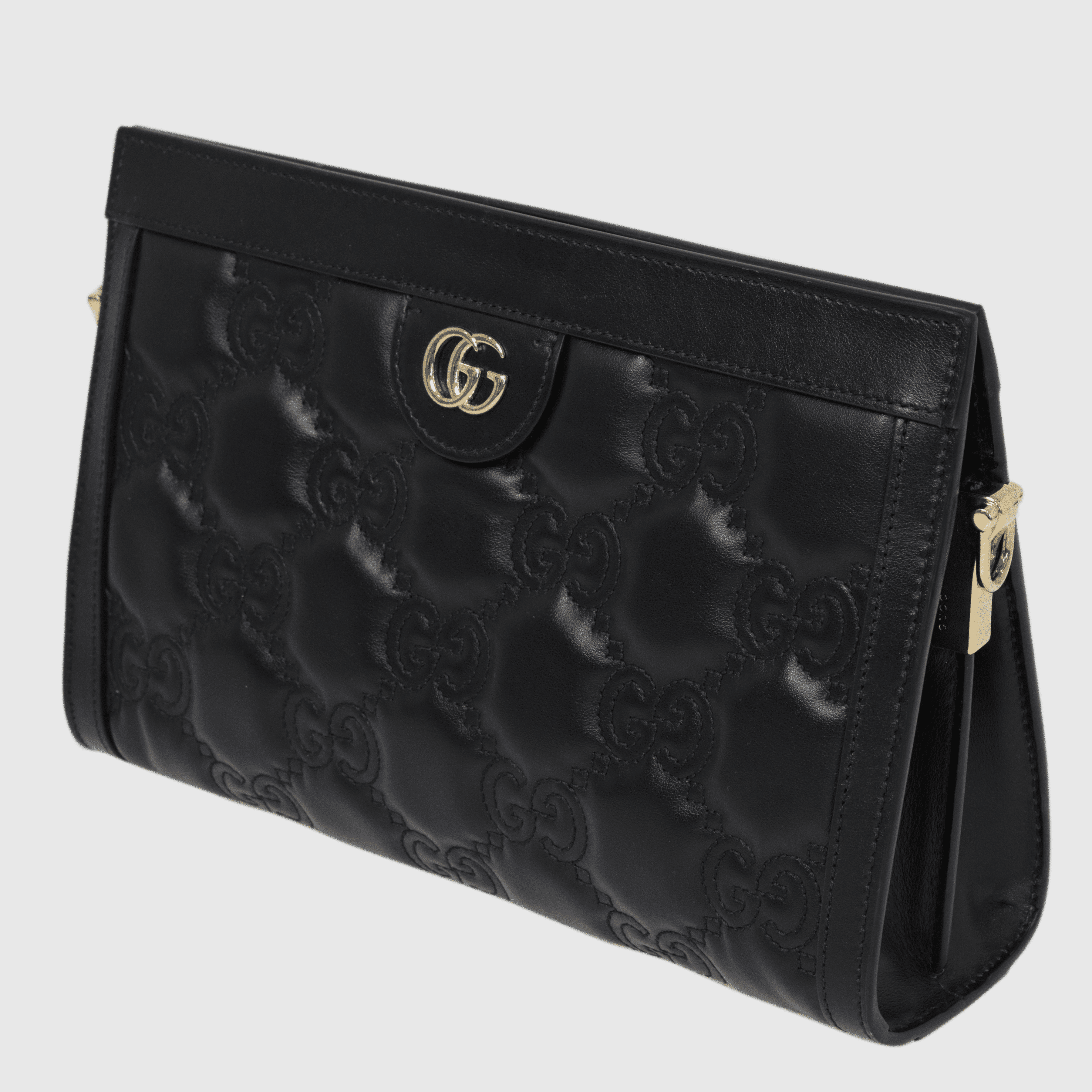 Black Small GG Embossed Matelasse Shoulder Bag