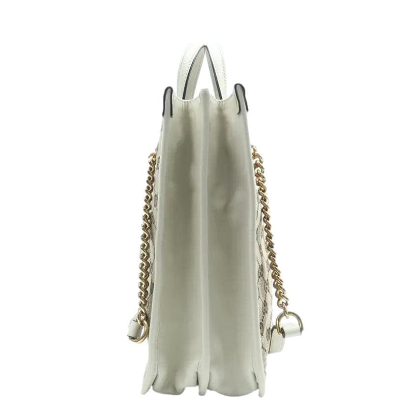 GUCCI Horsebit 1955 Gucci Supreme Canvas Tote Bag White 621144