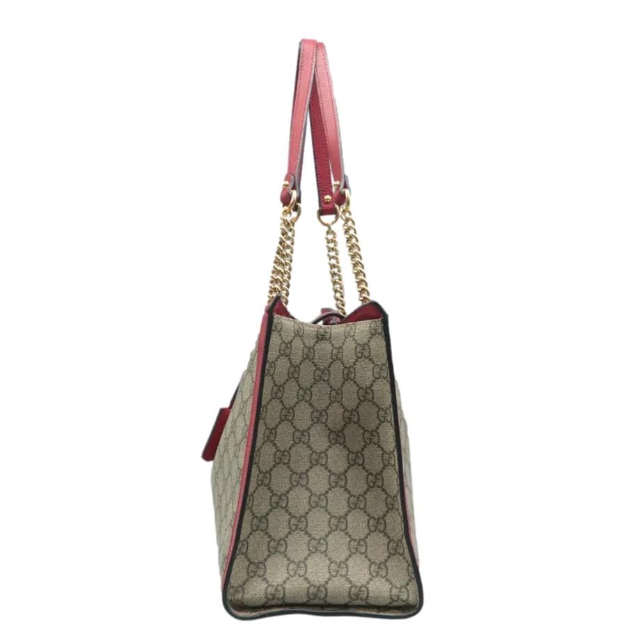 GUCCI Padlock Medium Gucci Supreme Canvas Tote Bag Red 479197